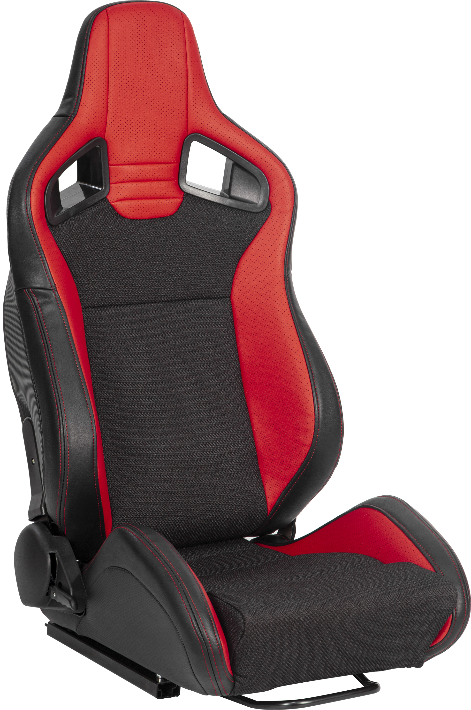Racing Seatbucket Seats Black Red Vinyl