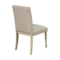 Upholstered Dining Chair With Turned Wood Legs Set Of 2 Light Grey Polyester