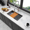 Gunmetal Black Workstation Kitchen Sink 23