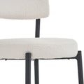 Set Of 4 Modern Teddy Fabric Upholstered Bar Stools Metal Base High Stool Suitable For Kitchen, Dining And Living Room Beige Stylish And Comfortable Island Seating Beige Metal