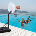 Portable Poolside Basketball Hoop System Basketball Hoop For Pool Height Adjustable 3.1Ft 4.7Ft With 36