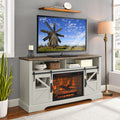 60 Inch Electric Fireplace Entertainment Center With Door Sensor Jasmine White Color Powder Coated Electric Jasmine White Vent Free Yes Insert Wood Stainless Steel Glass Electric