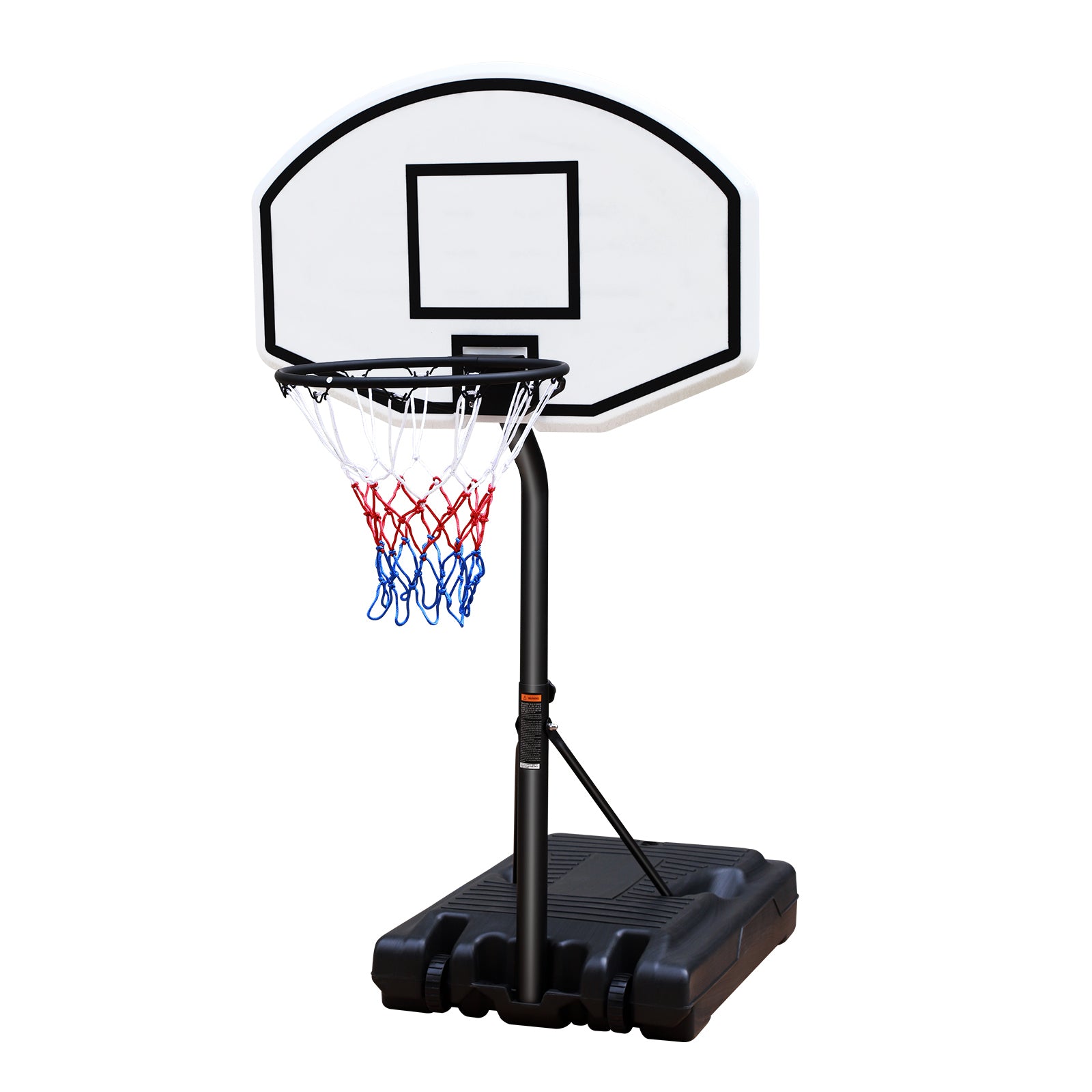 Portable Poolside Basketball Hoop System Basketball Hoop For Pool Height Adjustable 3.1Ft 4.7Ft With 36" Backboard For Indoor Outdoor Use Balls Sports Black White Adjustable Weight Iron