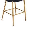 Set Of 2 Modern Teddy Fabric Upholstered Bar Stools Metal Base High Stool Suitable For Kitchen, Dining And Living Room Black Stylish And Comfortable Island Seating Black Metal