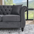 3 Seater 3 Seater Combination Sofa.Grey Velvet W834S00062 Grey Foam Velvet