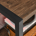 60 Inch Electric Fireplace Media Tv Stand With Sync Colorful Led Lights Reclaimed Barnwood Color Powder Coated No Electric Reclaimed Barnwood 400 Vent Free Primary Living Space Yes Insert Wood Stainless Steel Glass Electric