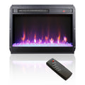 60 Inch Electric Fireplace Media Tv Stand With Sync Colorful Led Lights Dark Rustic Oak Color Powder Coated No Electric Dark Oak Vent Free Primary Living Space Yes Insert Wood Stainless Steel Glass Electric