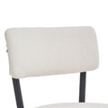 Set Of 2 Modern Teddy Fabric Upholstered Bar Stools Metal Base High Stool Suitable For Kitchen, Dining And Living Room Beige Stylish And Comfortable Island Seating Beige Metal