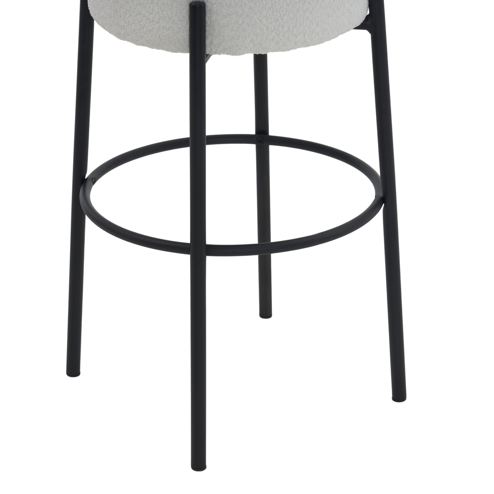 30" Tall, Round High Bar Stools, Set Of 2 Contemporary Upholstered Dining Stools For Kitchens, Coffee Shops And Bar Stores Includes Sturdy Hardware Support Legs Beige Foam
