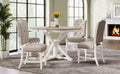 Functional Furniture Retro Style Dining Table Set With Extendable Table And 4 Upholstered Chairs For Dining Room And Living Room Oak Natural Wood Off White Oak Natural Wood Off White Solid Wood
