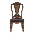 Lavish Style Formal Dining 9Pc Set Dining Table W Extension Leaf 2X Armchairs And 6X Side Chairs Dark Oak Finish Wooden Furniture Wood Dark Oak Seats 8 Dining Room Extendable Traditional Dining Table With Chair Wood