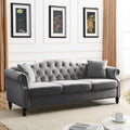 3 Seater 3 Seater Combination Sofa.Grey Velvet W834S00064 Grey Foam Velvet