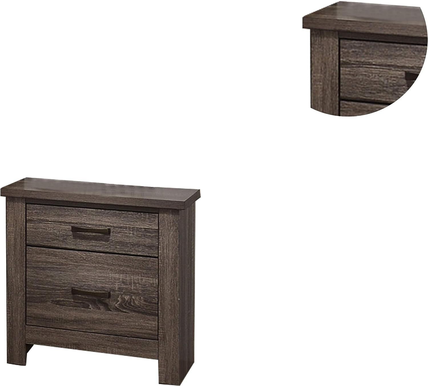 Natural Finish Striking Wooden Nightstand Bedside Table 2X Drawers Storage Bedroom Furniture Natural 2 Drawers Bedroom Bedside Cabinet Contemporary,Modern,Transitional Dovetail Joints Natural Finish Solid Wood