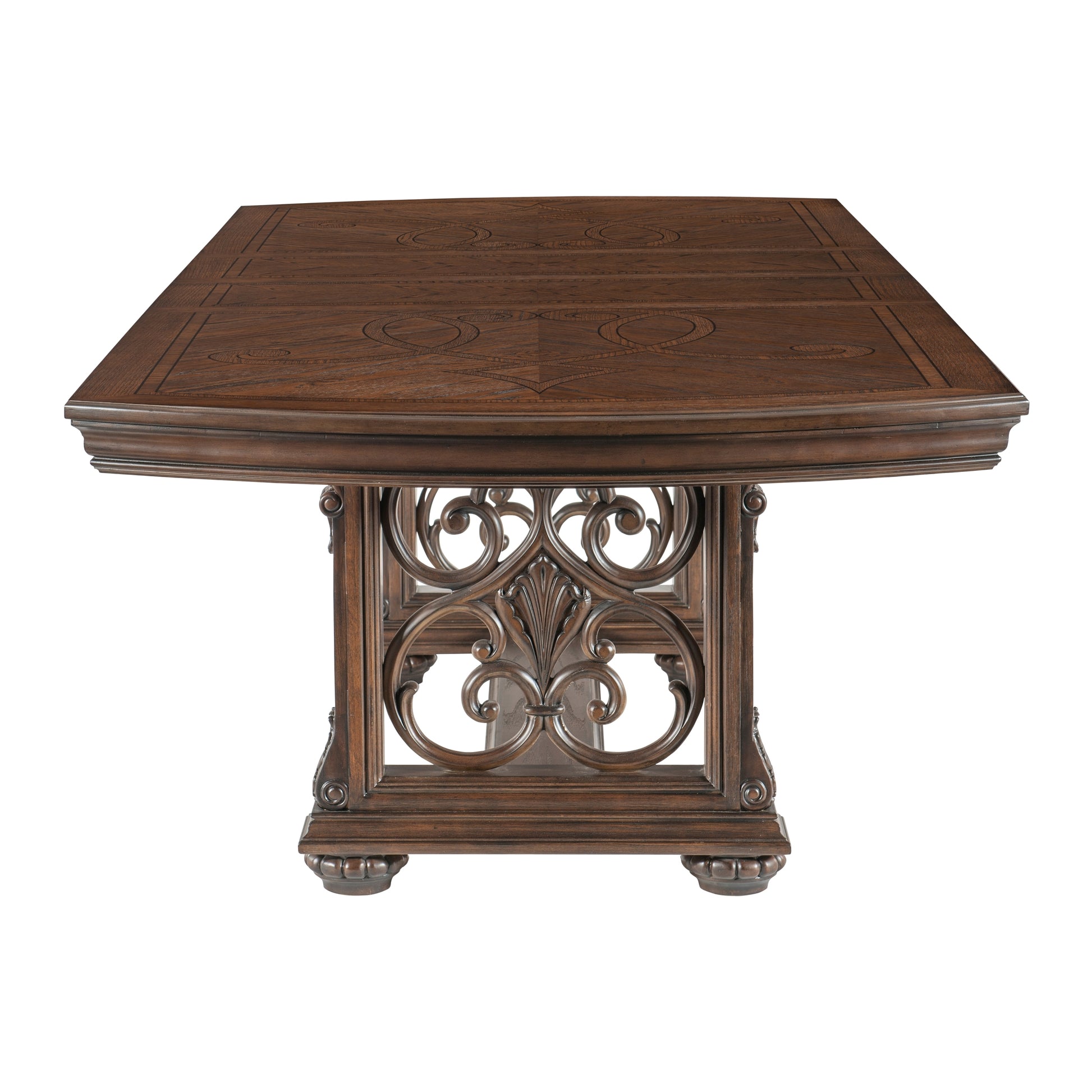 Lavish Style Formal Dining 9Pc Set Dining Table W Extension Leaf 2X Armchairs And 6X Side Chairs Dark Oak Finish Wooden Furniture Wood Dark Oak Seats 8 Dining Room Extendable Traditional Dining Table With Chair Wood