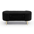 Modern End Of Bed Bench With Storage Upholstered Sherpa Fabric Large Storage Bench Ottoman Shoe Stool Long Bench Window Sitting Toy Storage Bench For Bedroom,Living Room,Entryway,Black Black Polyester