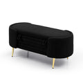 Modern End Of Bed Bench With Storage Upholstered Sherpa Fabric Large Storage Bench Ottoman Shoe Stool Long Bench Window Sitting Toy Storage Bench For Bedroom,Living Room,Entryway,Black Black Polyester