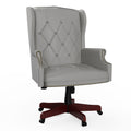 330Lbs Executive Office Chair, Ergonomic Design High Back Reclining Comfortable Desk Chair Grey Grey Pu Leather