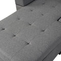 Sectional Sofa Set For Living Room With L Shape Chaise Lounge ,Cup Holder And Left Or Right Hand Chaise Modern 4 Seat Grey Fabric
