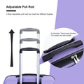 Expandable 3 Piece Luggage Sets Pc Lightweight & Durable Suitcase With Two Hooks, Spinner Wheels, Tsa Lock, 21 25 29 Purple Purple Pc