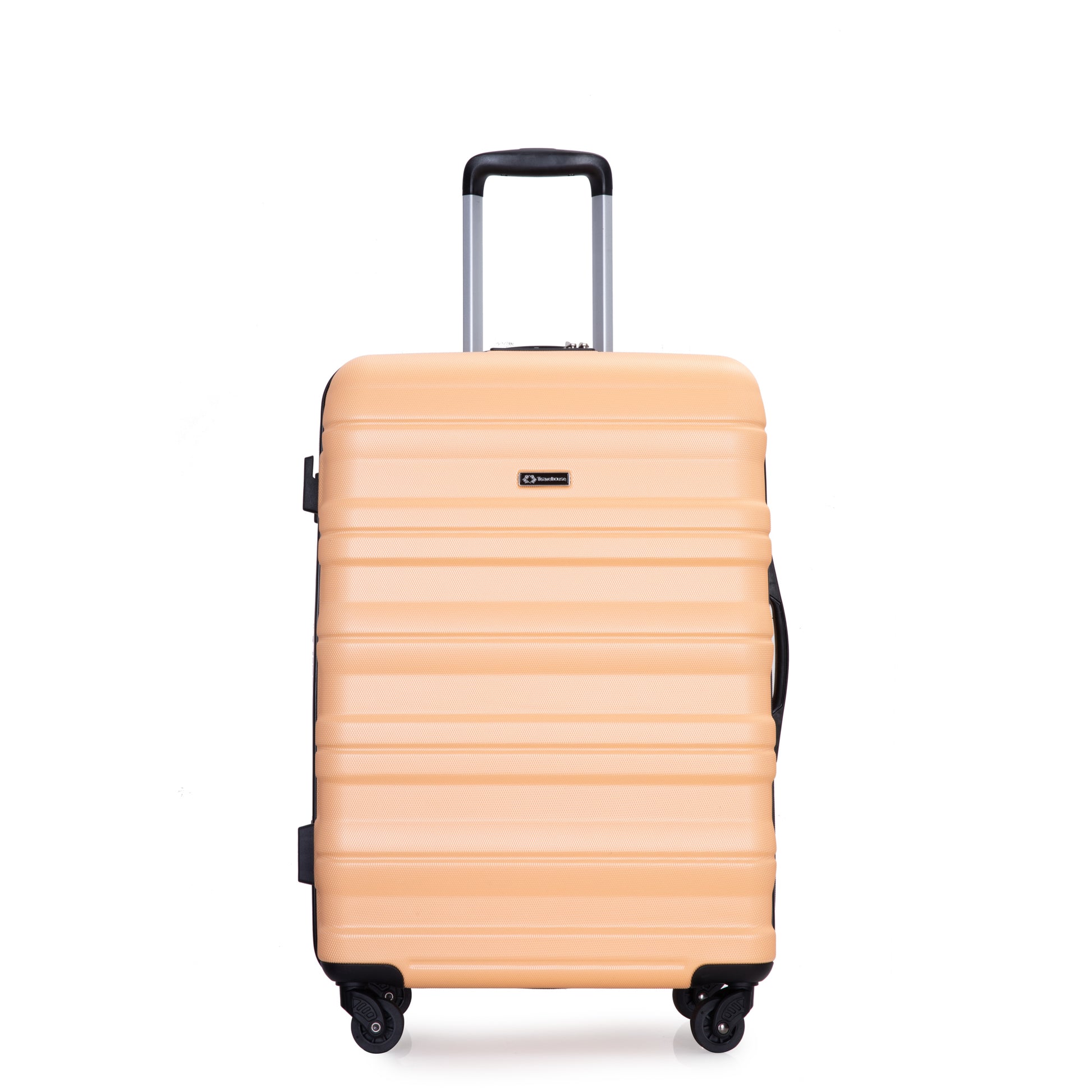 Expandable 3 Piece Luggage Sets Pc Lightweight & Durable Suitcase With Two Hooks, Spinner Wheels, Tsa Lock, 21 25 29 Peach Peach Pc