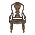 Lavish Style Formal Dining 9Pc Set Dining Table W Extension Leaf 2X Armchairs And 6X Side Chairs Dark Oak Finish Wooden Furniture Wood Dark Oak Seats 8 Dining Room Extendable Traditional Dining Table With Chair Wood
