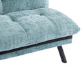 Convertible Sofa Bed Loveseat Futon Bedadjustable Lounge Couch With Metal Legs,Futon Sets For Compact Living Space Chenille Mint Green Mint Green Upholstered