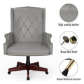 330Lbs Executive Office Chair, Ergonomic Design High Back Reclining Comfortable Desk Chair Grey Grey Pu Leather