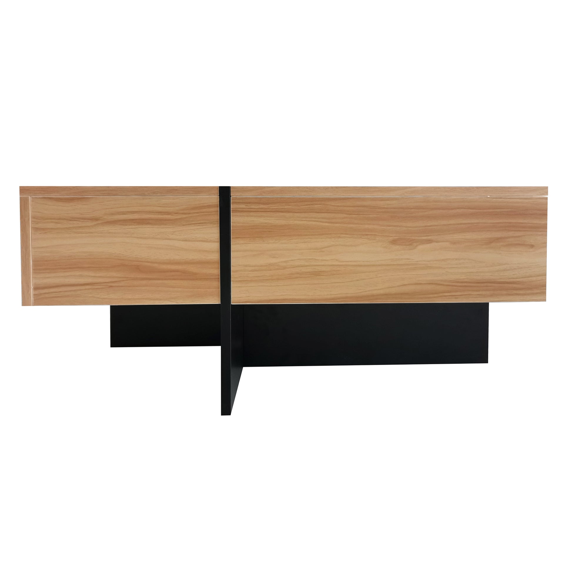 Unique Design Coffee Table With 4 Hidden Storage Compartments, Square Cocktail Table With Extendable Sliding Tabletop, Uv High Gloss Design Center Table For Living Room, 31.5"X 31.5" Brown Soft Close Drawers Primary Living Space Freestanding Square