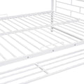 Full Over Full Metal Bunk Bed With Shelf And Guardrails, White White Steel