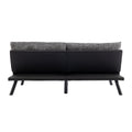 Convertible Sofa Bed Loveseat Futon Bedadjustable Lounge Couch With Metal Legs,Futon Sets For Compact Living Space Chenille Grey Grey Upholstered