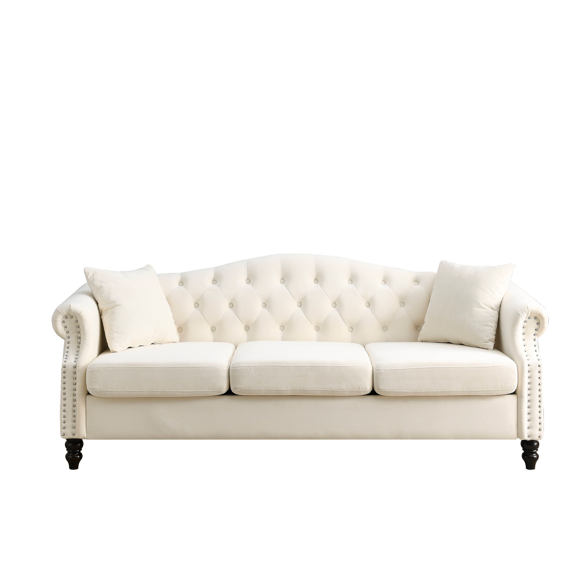 3 Seater 3 Seater Combination Sofa.Beige Velvet W834S00065 Beige Foam Velvet