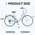 7 Speed, Steel Frame, Multiple Colors 26 Inch Ladies Bicycle Cycling Blue Garden & Outdoor Steel