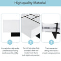 Unique Design Coffee Table With 4 Hidden Storage Compartments, Square Cocktail Table With Extendable Sliding Tabletop, Uv High Gloss Design Center Table For Living Room, 31.5