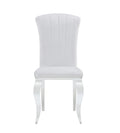 Chair Silver Leg 2Pcs Silver Grey Metal