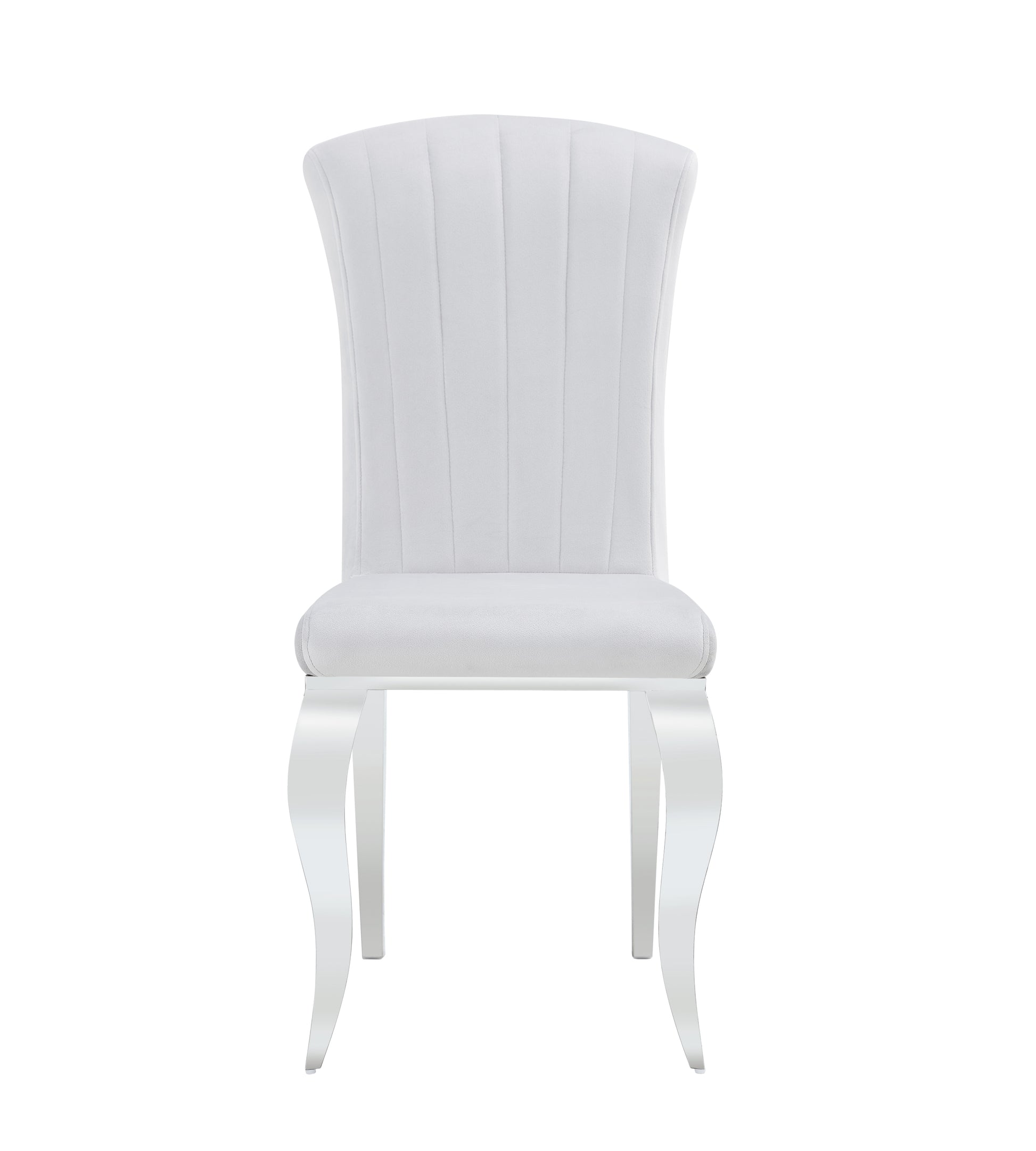 Chair Silver Leg 2Pcs Silver Grey Metal
