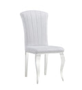 Chair Silver Leg 2Pcs Silver Grey Metal
