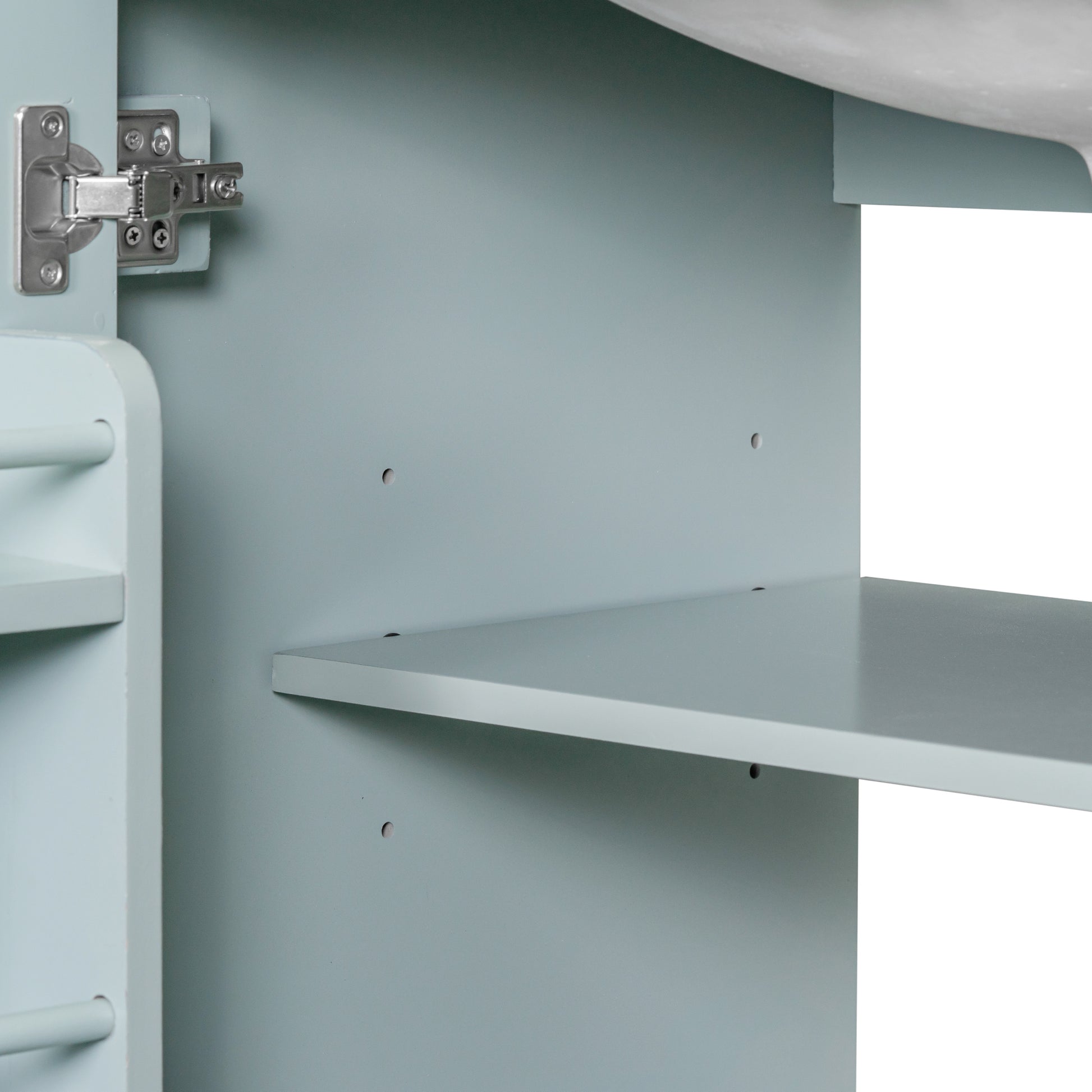 30" Bathroom Vanity With Sink Combo, Multi Functional Bathroom Cabinet With Doors And Drawer, Solid Frame And Mdf Board, Green Old Sku:Sy999606Aac Green Solid Wood Mdf