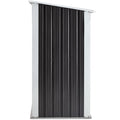Log Storage Shed, Log Holder With Roof, Log Storage Shed, Firewood Rack For Backyard Garden Patio Porch, Anthracite Galvanized Steel 70.9