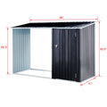 Firewood Storage Shed, Outdoor Firewood Rack, Outdoor Storage Shed With Log Holder, Firewood Shelter For Patio, Anthracite Galvanized Steel Dark Gray Steel