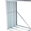 Log Storage Shed, Log Holder With Roof, Log Storage Shed, Firewood Rack For Backyard Garden Patio Porch, Anthracite Galvanized Steel 70.9