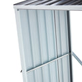 Log Storage Shed, Log Holder With Roof, Log Storage Shed, Firewood Rack For Backyard Garden Patio Porch, Anthracite Galvanized Steel 70.9