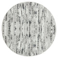 Milano Washable Manhattan Silver Woven Round Area Rug Multicolor Polyester