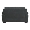 Modern Living Room 3Pc Sofa Set Plush Comfortable Sofa Loveseat Chair Dark Gray Textured Fabric Channel Tufting Solid Wood Furniture Dark Gray Polyester Wood Primary Living Space Contemporary Pillow Top Arms Solid Wood 6 Seat