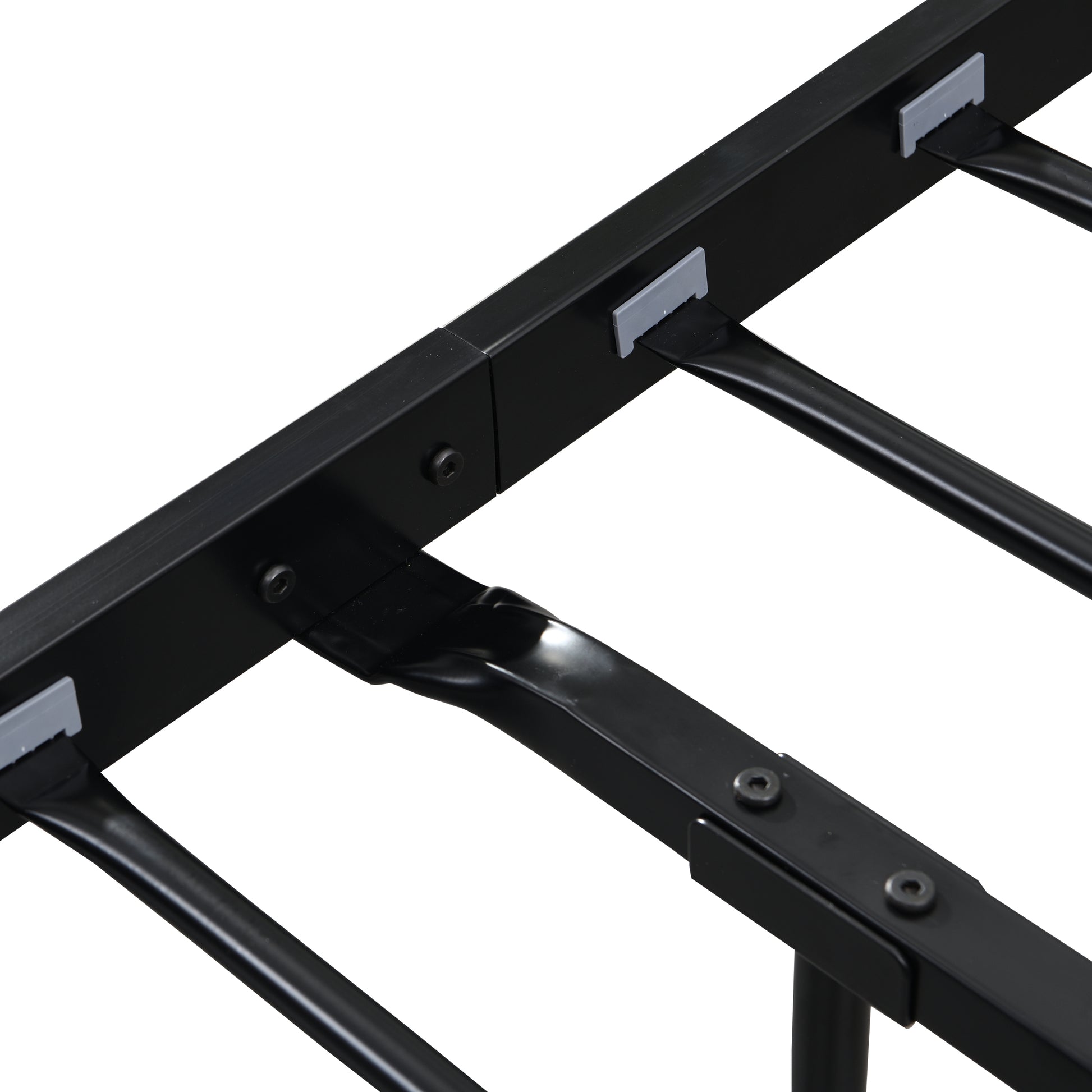 Industrial Platform Queen Bed Frame Mattress Foundation With Rustic Headboard And Footboard, Strong Steel Slat Support, No Box Spring Needed, Noise Free, Easy Assembly Brown Mdf Steel