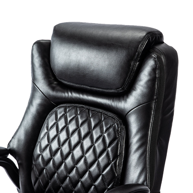 Big & Tall 400Lb Ergonomic Leather Office Chair Executive Desk Chair Metal Black Office Foam American Traditional,Antique,Luxury Handle Office Chairs Solid Back Foam Adjustable Height Leather