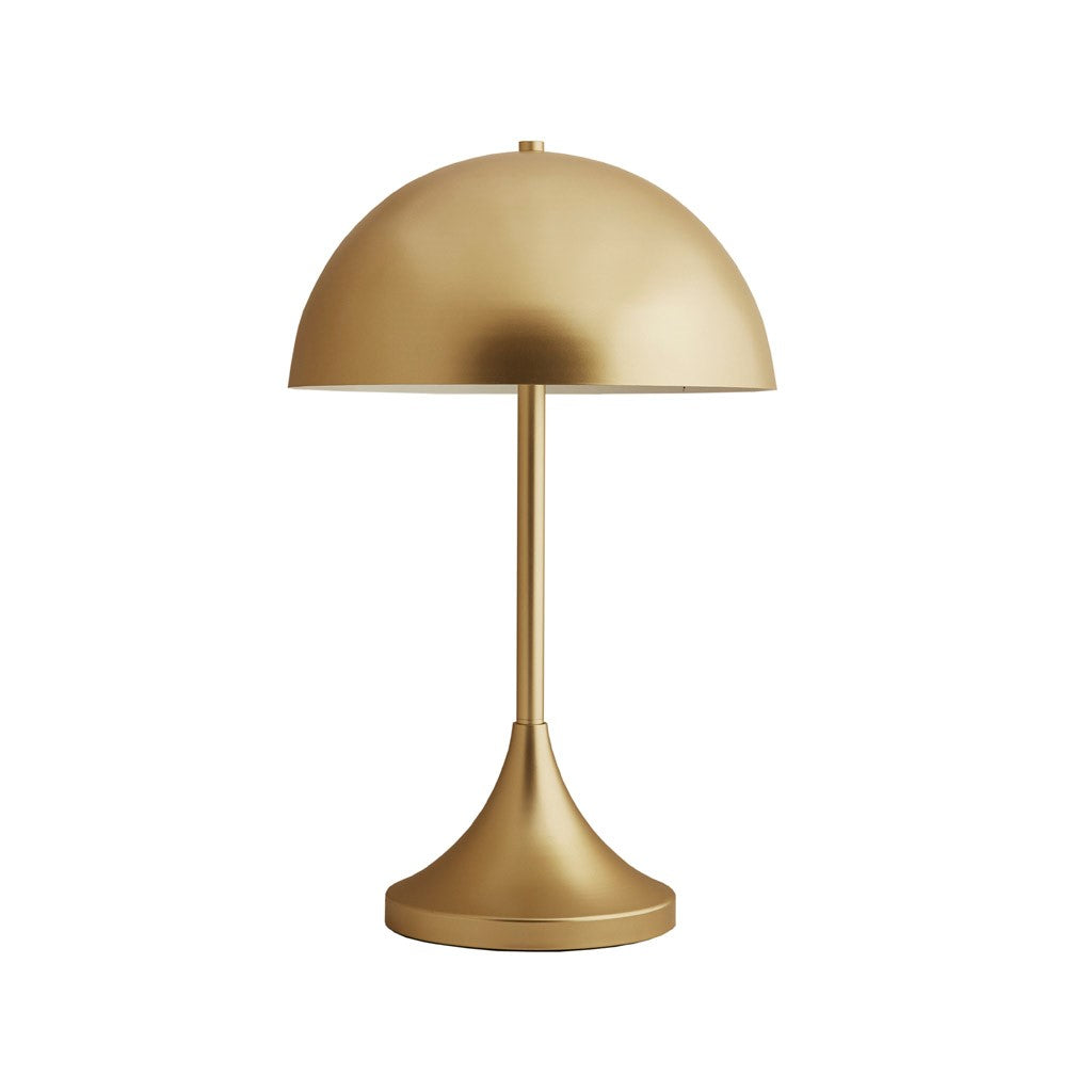 Dome Shaped 2 Light Metal Table Lamp Gold Iron