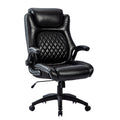 Big & Tall 400Lb Ergonomic Leather Office Chair Executive Desk Chair Metal Black Office Foam American Traditional,Antique,Luxury Handle Office Chairs Solid Back Foam Adjustable Height Leather