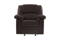 Motion Recliner Chair 1Pc Glider Couch Living Room Furniture Brown Bonded Leather Brown Primary Living Space Contemporary Recliners Solid Back Bonded Leather