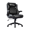 Big & Tall 400Lb Ergonomic Leather Office Chair Executive Desk Chair Metal Black Office Foam American Traditional,Antique,Luxury Handle Office Chairs Solid Back Foam Adjustable Height Leather