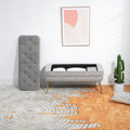 Coolmore Storage Ottoman, Bedroom End Bench,Upholstered Fabric Storage Ottoman With Safety Hinge, Entryway Padded Footstool, Ottoman Bench For Living Room & Bedroom Gray Velvet